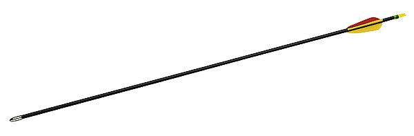 Sport arrow, fiberglass, arrow with metal tip